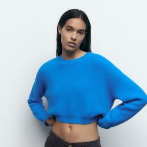 Zara Soft Touch Knit Crop Sweater